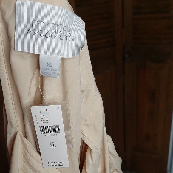 NWT Anthropologie Mare Mare Pleated Neutral Top Sz XL - Picture 12 of 13